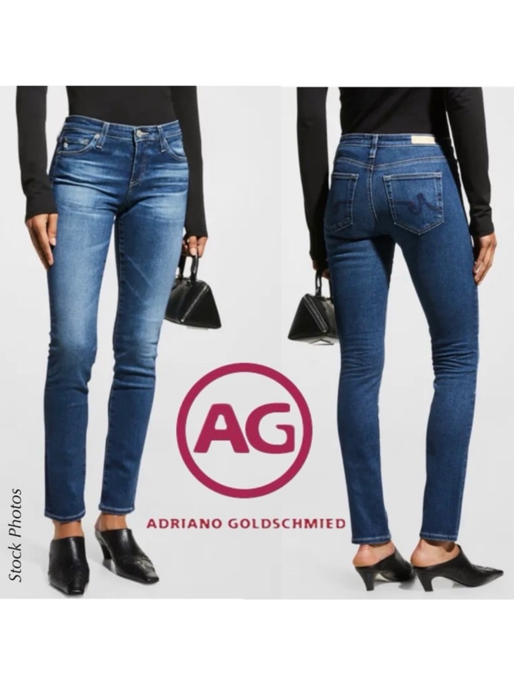 NWOT AG The Prima Mid-Rise Cigarette Contour 360 Skinny Jean (27R)